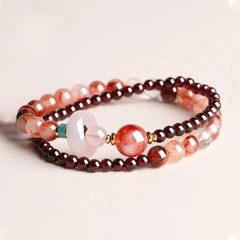 Amethyst Crystal Multi-Layered Bracelet｜Feng Shui Elegance