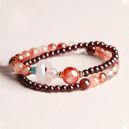 Amethyst Crystal Multi-Layered Bracelet｜Feng Shui Elegance