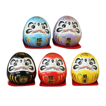 日式达摩陶瓷许愿摆件｜小号招财开运禅意摆设