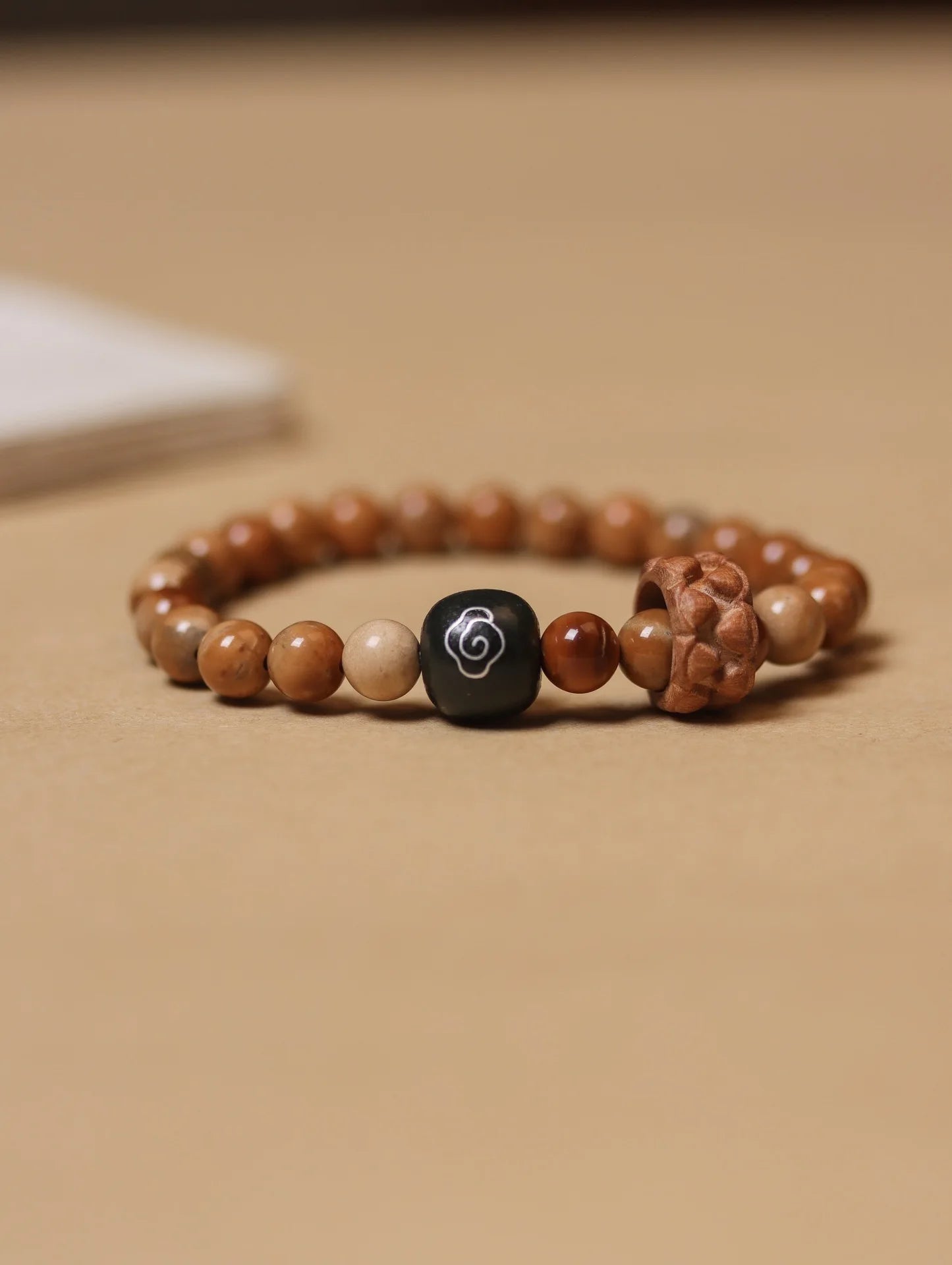 Gobi Bodhi Pearl Prayer Bracelet Desert Talisman