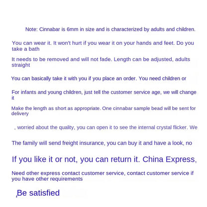 Mystic Cinnabar Red Rope Bracelet for Luck & Protection