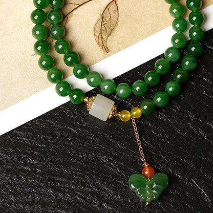 Hotan White Jade 6mm Double-Circle Bracelet — Buddha Beads