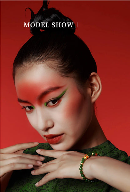 Hetian Jade Bead Bracelet | Tibetan Silver Minimalist