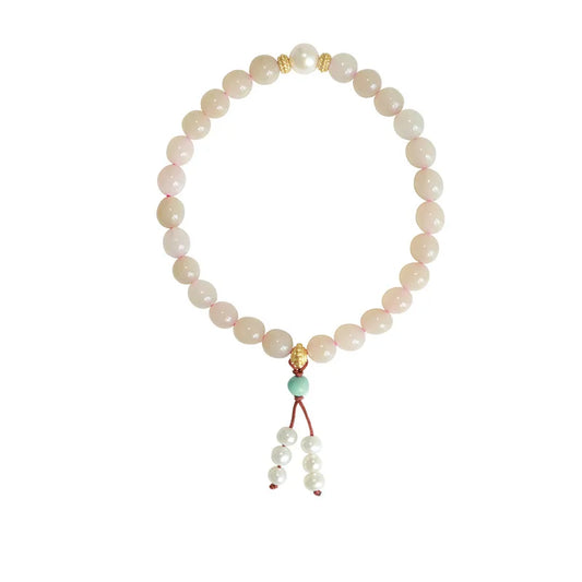 Pink Jadeite 6mm Bracelet｜Feng Shui Elegant Wrist Beads