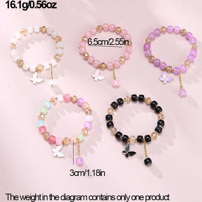 夏日蝴蝶晶珠转运手链｜清新护佑·少女夏季灵性饰品