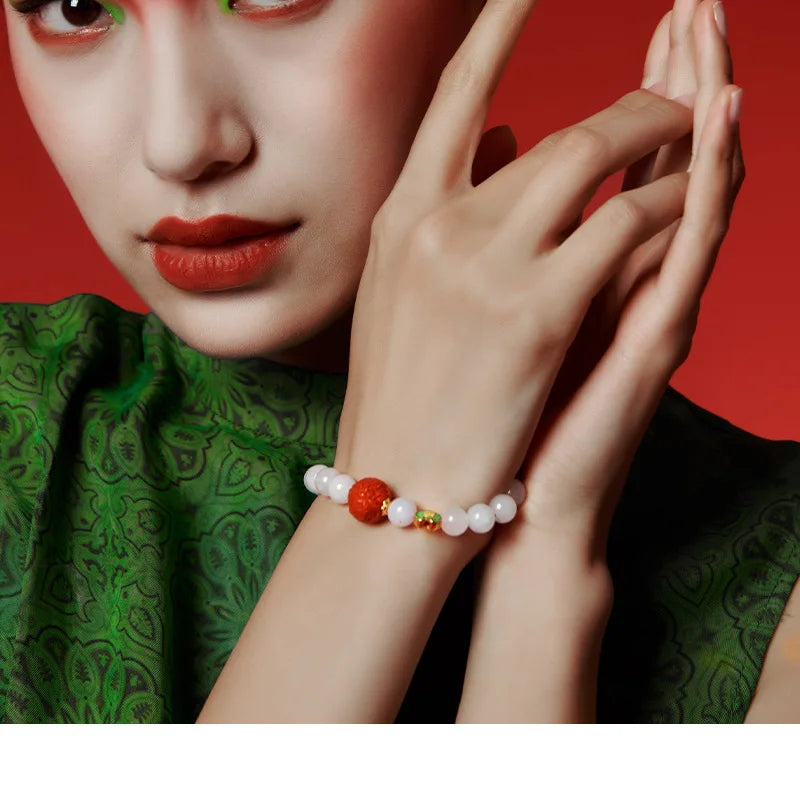 Hand-Carved Natural Jade Emerald Adjustable Bangle – Ethnic Tibetan Silver