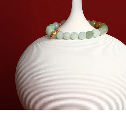 Amber & Yellow Turquoise Multi-Circle Buddha Bracelet