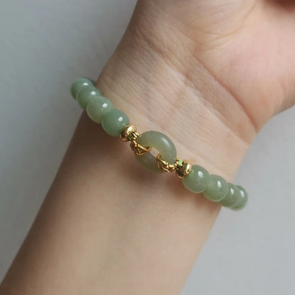 Hetian Jade Bohemian Vintage Bell Bead Bracelet