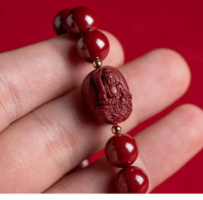Cinnabar Zodiac Benmingfo Bracelet - Aventurine Amulet for Luck