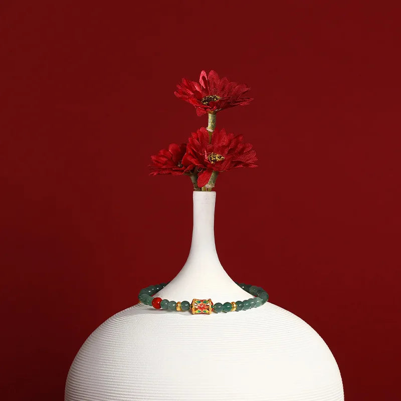 Green Translucent Bead Bracelet｜Light Luxury Party Gift