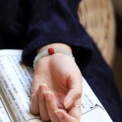 Hetian Jade Buddha Bracelet — Benmingnian Protection for Couples