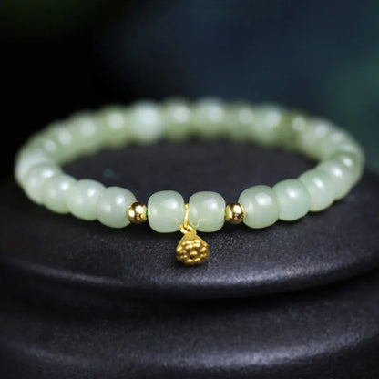 Hetian Jade 7×8mm DIY Bracelet — Feng Shui Amulet