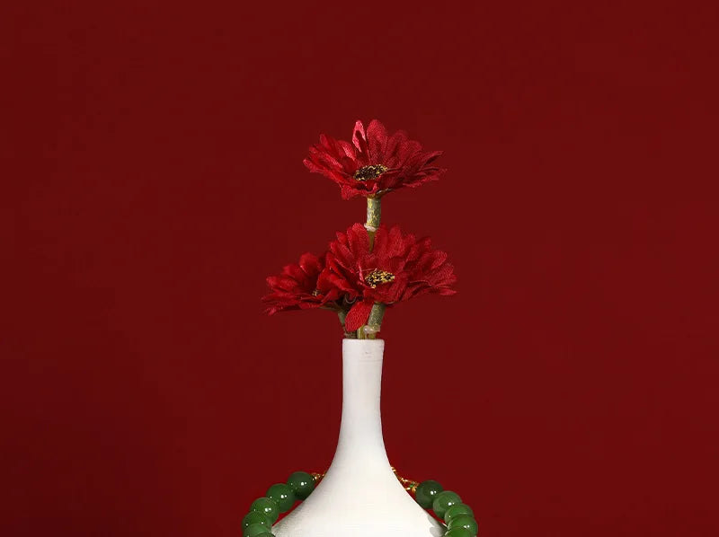 Hetian Jasper & Wax Amber Hand Chain｜Tibetan Silver Rope