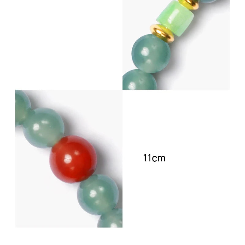 Green Translucent Bead Bracelet｜Light Luxury Party Gift