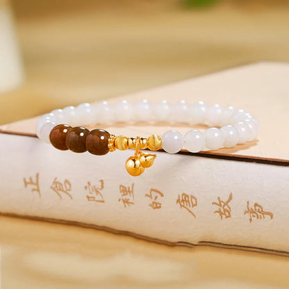 White Hotan Jade Adjustable Bracelet — Luxury Feng Shui Beads