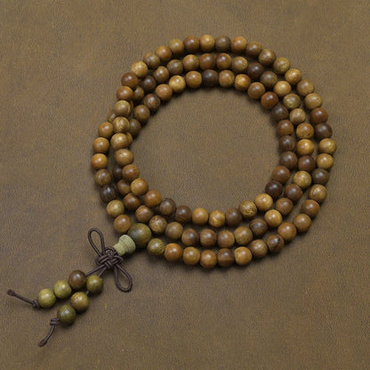 Green Buddha Sandalwood Bracelet — Ethnic Feng Shui Charm