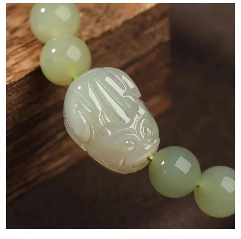 Hotan Blue Jade Couples Bracelet | Ethnic Brave Duo