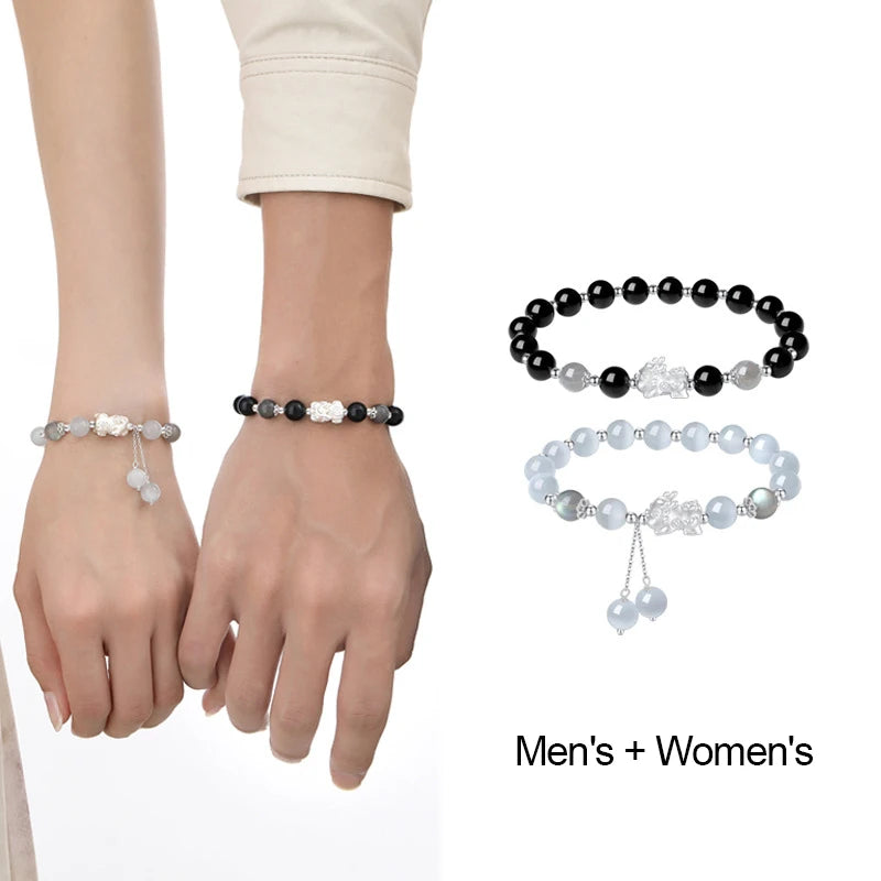 Clover Charm Rolo Chain Bracelet｜Italian-Style Silver Link