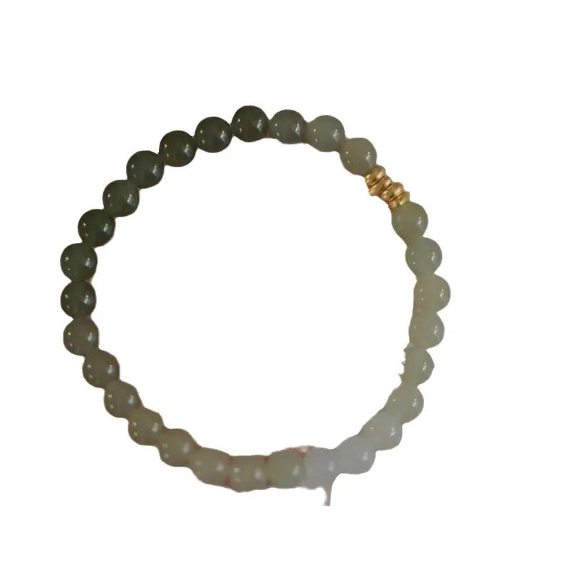 Natural Hotan Gradient Round Bead Bracelet for Her