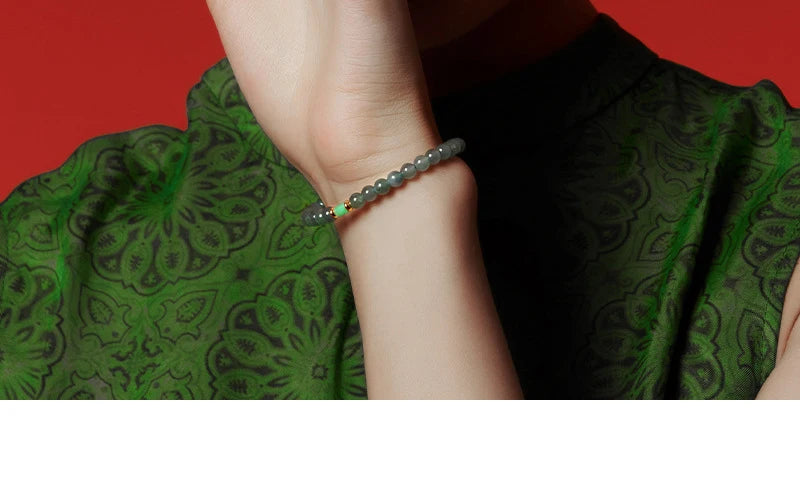 Green Translucent Bead Bracelet｜Light Luxury Party Gift