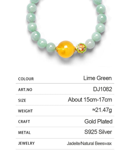 Timeless S925 18K Gold-Plated Beaded Bracelet — Statement Elegance