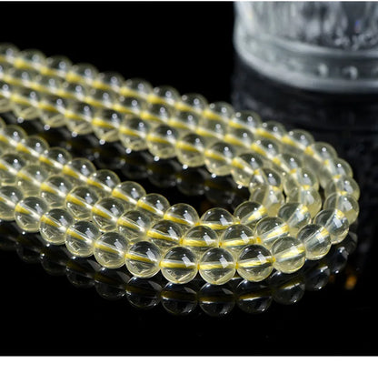 Natural Citrine 10-12mm Beaded Bracelet — Unisex Handmade