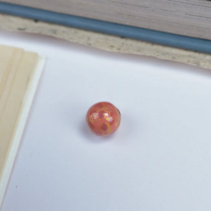 Antique Wood Circle Bracelet with Mother-of-Pearl Luck Charm