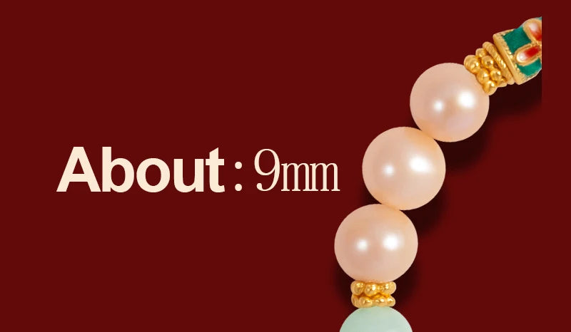 Hetian Jade 7mm Bead Bracelet with Pearl Accents Gift