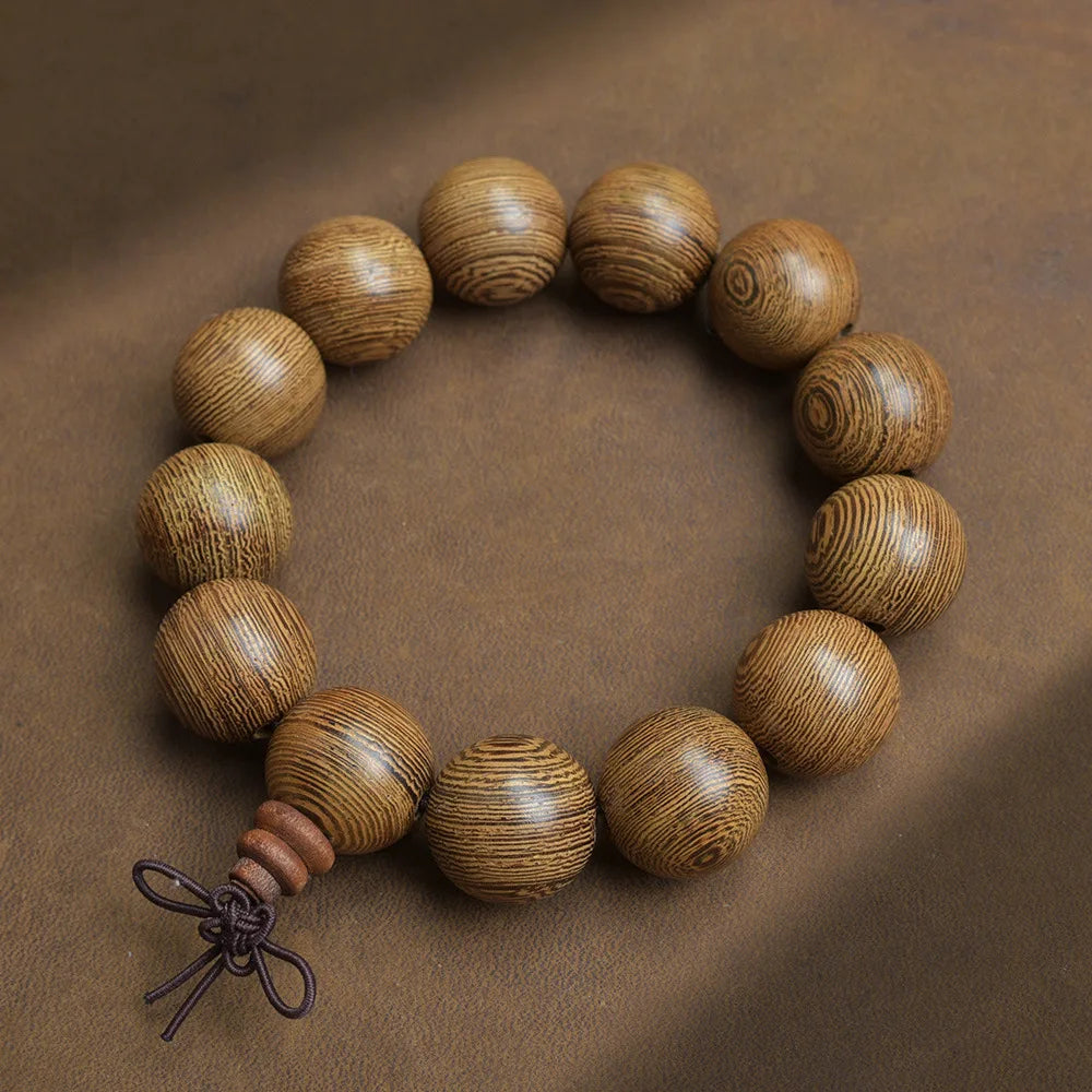 Old Seasoned Chicken Wing Wooden Buddha Prayer Beads Pieces Wind Men And Women Bracelet Holding Gift  Wooden jewelry