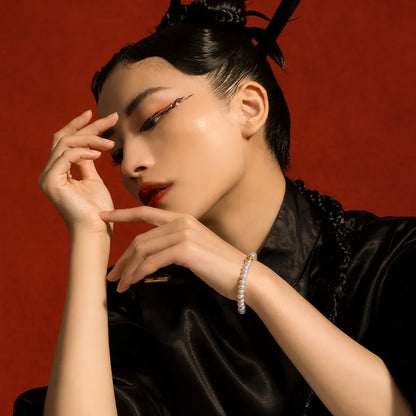 Freshwater White Pearl Hand-Strung Bracelet｜Mother's Day Gift