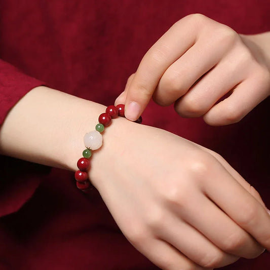 High-grade Jewelry Peace and Joy Bracelet Female Lucky Beads Year Of Life Bracelet Amulet Attracts Wealth