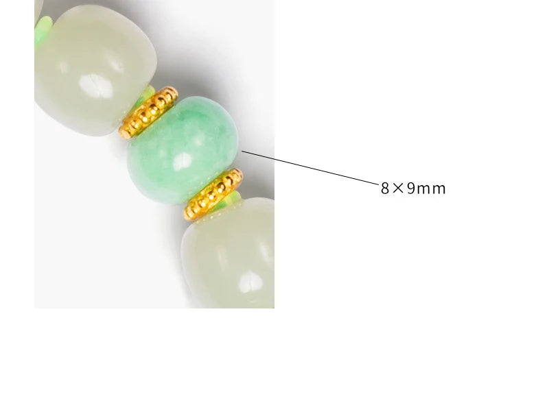 Lapis Lazuli & Hotan Jade Enamel Bracelet｜S925 Silver Plated