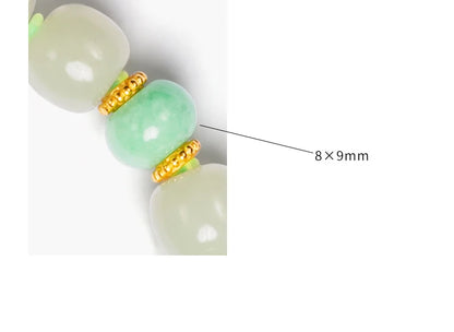 Lapis Lazuli & Hotan Jade Enamel Bracelet｜S925 Silver Plated