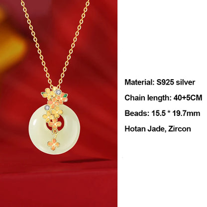 和田玉·桂花平安扣手链｜淡雅自然 开运护身