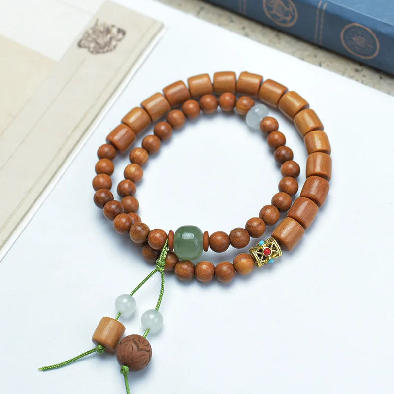 Old Sandalwood Prayer Beads Bracelet – Feng Shui Talisman