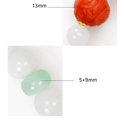 Hand-Carved Natural Jade Emerald Adjustable Bangle – Ethnic Tibetan Silver