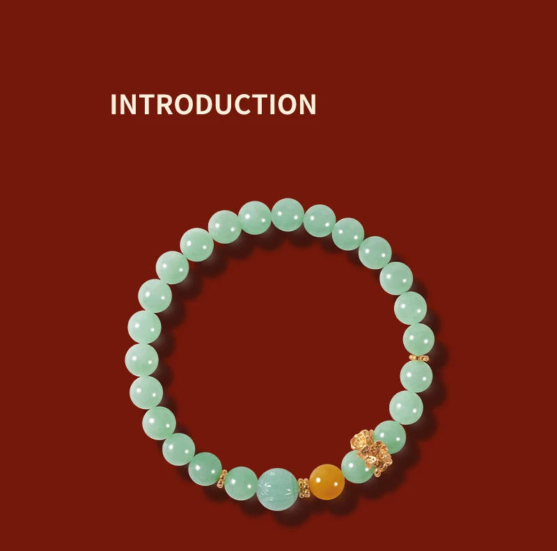 Hetian Jade Bead Bracelet | Tibetan Silver Minimalist
