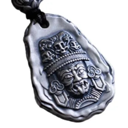 Female Wealth Goddess Tibetan Silver Pendant — Feng Shui Amulet