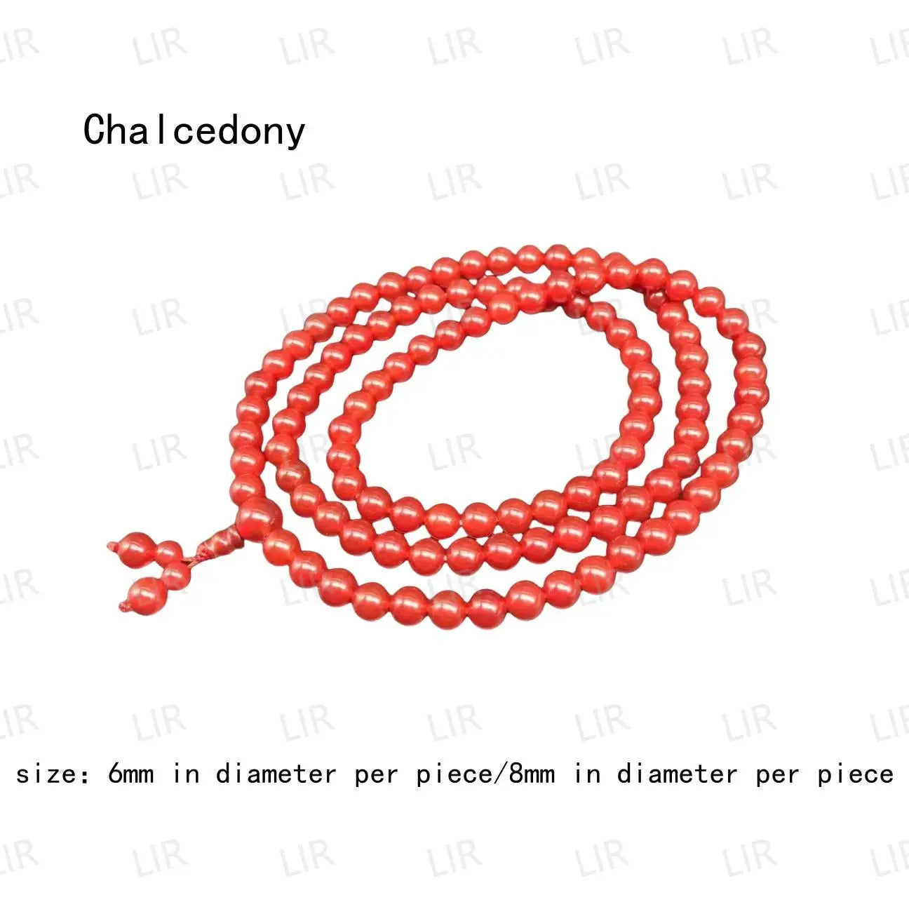 LIR A-Grade Red Agate 108 Beads 8mm Bracelet | Multi-Wear | Feng Shui | Unisex | Gift Box | Free Shipping