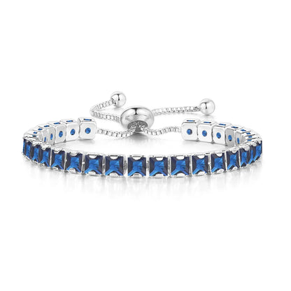 Mystic Blue Zirconia Adjustable Tennis Bracelet