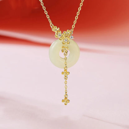 和田玉·桂花平安扣手链｜淡雅自然 开运护身