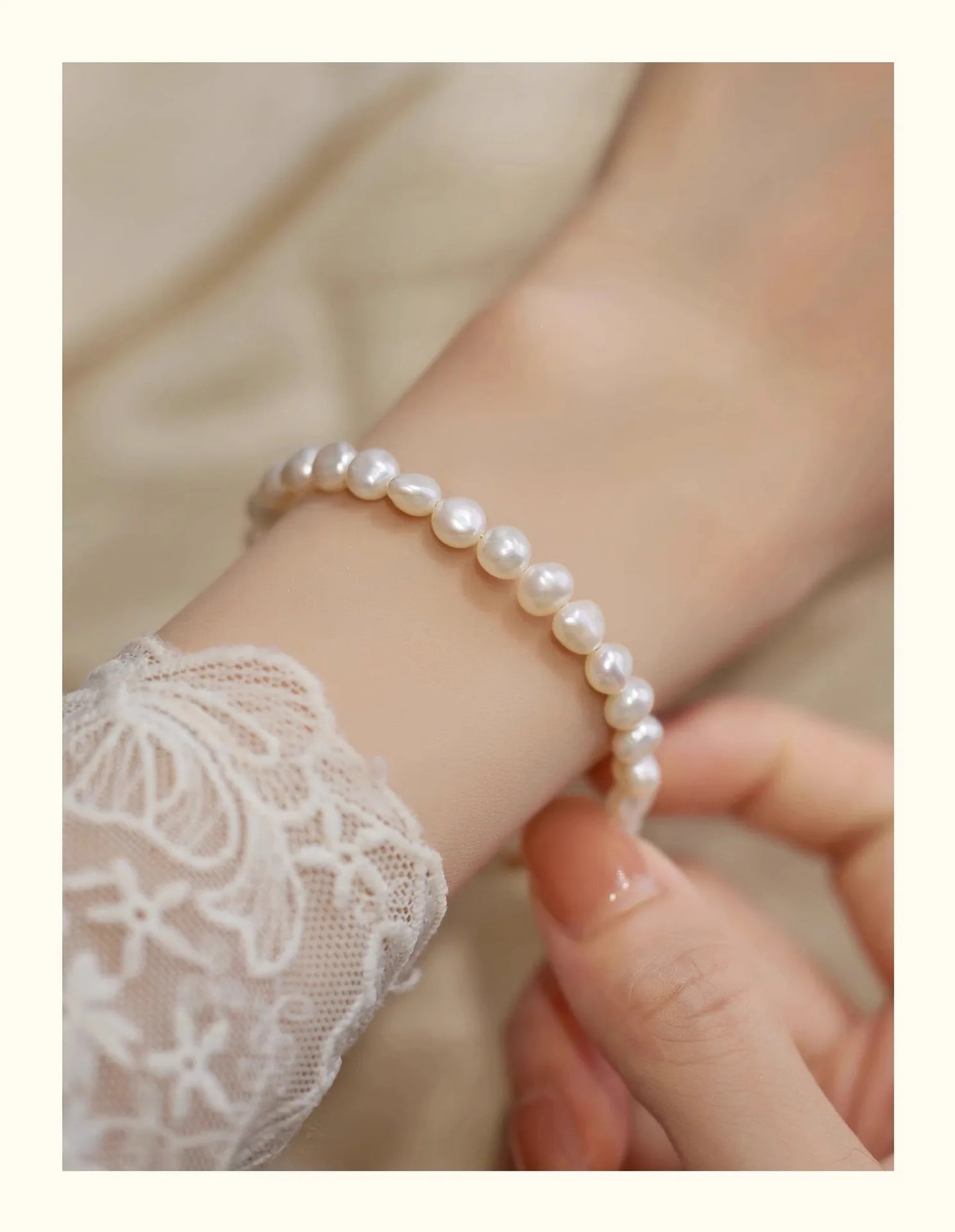 Natural Pearl & Hetian Jade Bracelet｜Wedding Feng Shui Charm