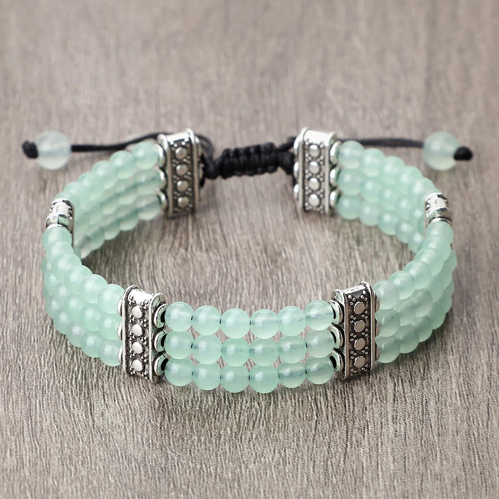 4mm虎眼石三层编织手链｜灵性护身开运手环