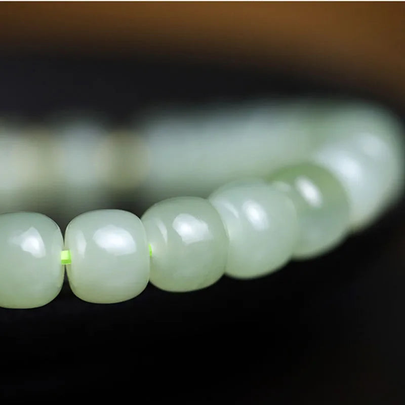 Hetian Jade 7×8mm DIY Bracelet — Feng Shui Amulet