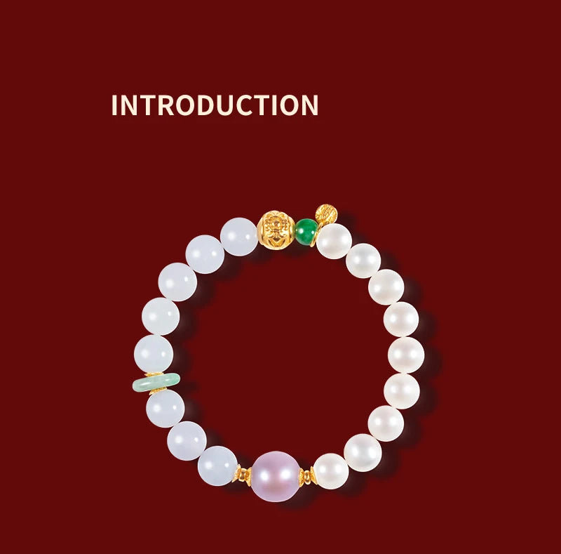 Myanmar Jadeite & Pearl 18K Gold Beaded Bracelet