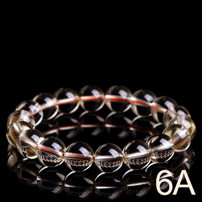 Natural Citrine 10-12mm Beaded Bracelet — Unisex Handmade