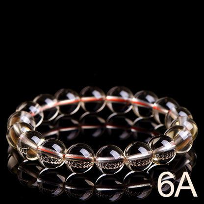 Natural Citrine 10-12mm Beaded Bracelet — Unisex Handmade