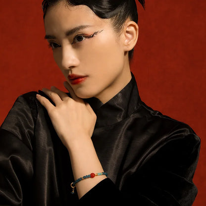 Hetian Jade 7mm Bead Bracelet with Pearl Accents Gift