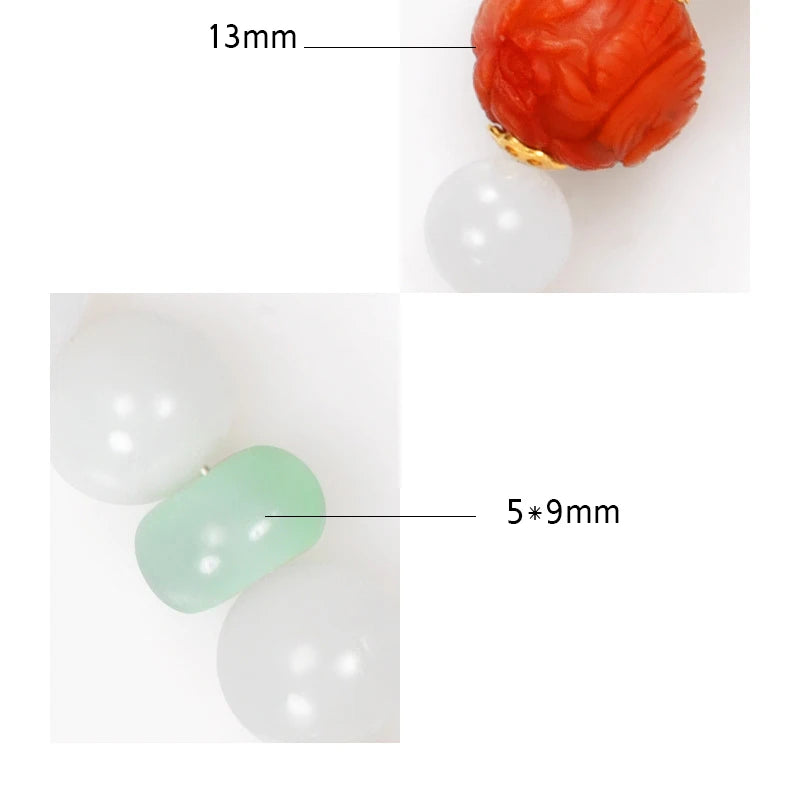 Hand-Carved Natural Jade Emerald Adjustable Bangle – Ethnic Tibetan Silver