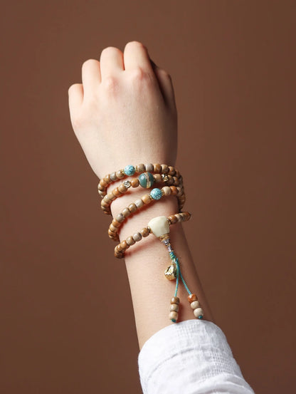 Gobi Bodhi Pearl Prayer Bracelet Desert Talisman